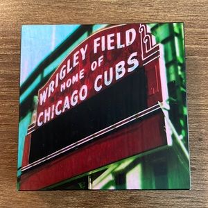 Small Chicago Wrigley Field Wooden Tile